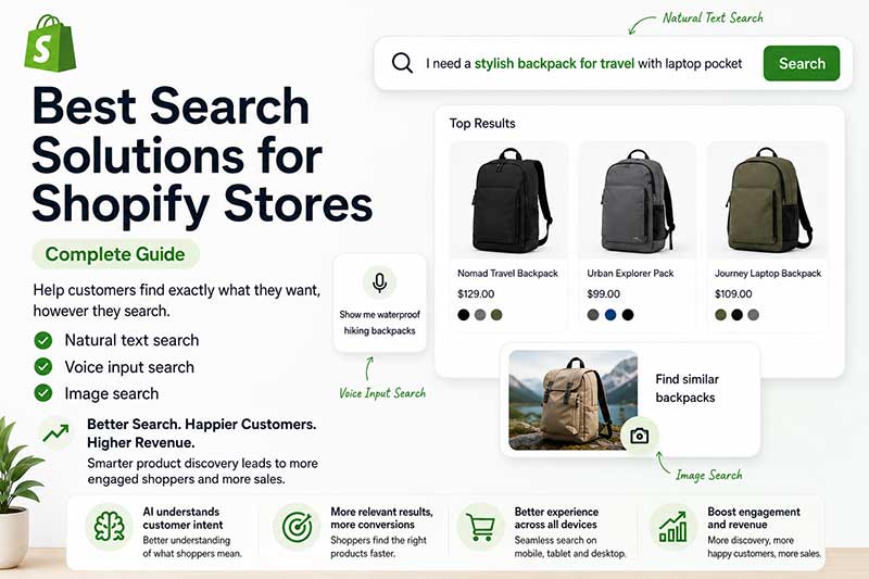 Best Search Solutions for Shopify Stores AI, Voice & Image Search