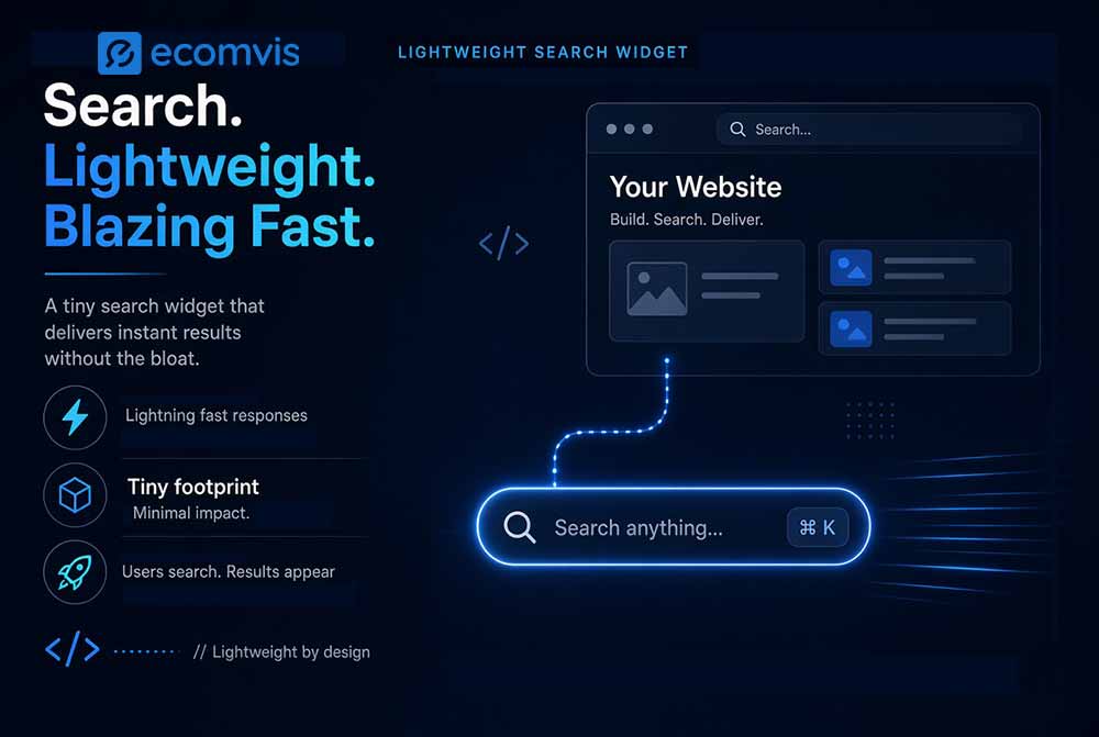 Powerful Lightweight search widget for online retail